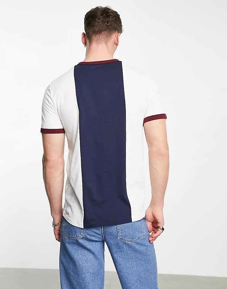Fred Perry Reissues Central Stripe Cotton T-shirt In Multi For Men 4 Fred Perry Reissues Central Stripe Cotton T-shirt In Multi For Men - Image 2
