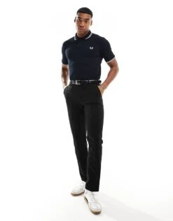 Fred Perry Twin Tipped Logo Polo In Navy/white For Men -Modish Men Wear 202959851 4