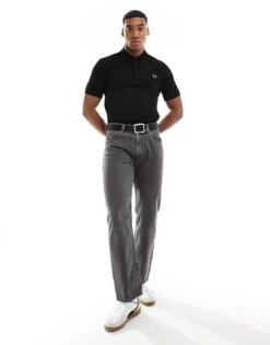 Fred Perry Plain Polo Shirt In Black For Men Black/chrome -Modish Men Wear 202959882 4