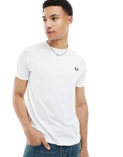 Fred Perry Ringer T-shirt In White For Men -Modish Men Wear 202960045 1 white 1