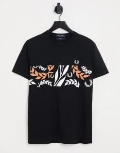Fred Perry Reissues Archive Vine Graphic T-shirt In Black For Men -Modish Men Wear 203148136 1 black 1