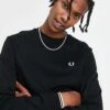 Fred Perry Crew Neck Sweat In Black For Men -Modish Men Wear 203587610 1 black