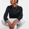 Fred Perry Crew Neck Sweat In Navy For Men