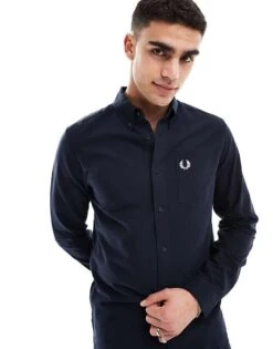 Fred Perry Oxford Shirt In Navy For Men -Modish Men Wear 204536943 1 navy 1