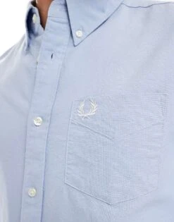 Fred Perry Oxford Shirt In Light Blue For Men 9 Fred Perry Oxford Shirt In Light Blue For Men -Modish Men Wear 204536965 3