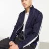 Fred Perry Taped Track Jacket In Blue For Men