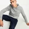 Fred Perry Tipped Hoodie In Steel Marl Grey For Men -Modish Men Wear 204968238 1 grey