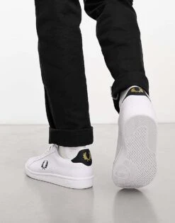 Fred Perry B721 Leather Trainers In White For Men -Modish Men Wear 205260242 3