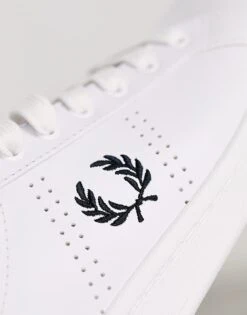 Fred Perry B721 Leather Trainers In White For Men -Modish Men Wear 205260242 4