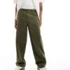 Fred Perry Straight Leg Twill Trousers In Uniform Green For Men -Modish Men Wear 205550722 1 uniformgreen