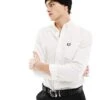 Fred Perry Oxford Shirt In White For Men