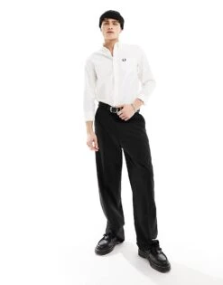 Fred Perry Oxford Shirt In White For Men -Modish Men Wear 205551290 3