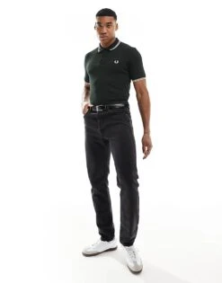 Fred Perry Twin Tipped Logo Polo In Green For Men -Modish Men Wear 205553661 3