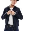 Fred Perry Zip Through Hoodie In Navy For Men -Modish Men Wear 205555281 1 navy