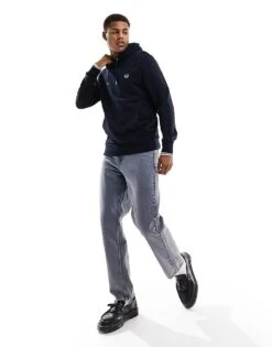 Fred Perry Hoodie In Navy For Men -Modish Men Wear 205555289 2