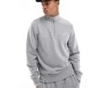 Fred Perry Half Zip Sweatshirt In Grey For Men -Modish Men Wear 205573032 1 grey
