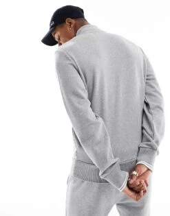 Fred Perry Half Zip Sweatshirt In Grey For Men 10 Fred Perry Half Zip Sweatshirt In Grey For Men -Modish Men Wear 205573032 4