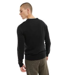 Fred Perry Classic Cardigan In Black For Men -Modish Men Wear 205574455 4
