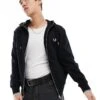Fred Perry Zip Through Hoodie In Black For Men