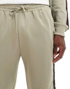 Fred Perry Co-ord Contrast Taped Track Pants In Beige For Men -Modish Men Wear 206691809 4