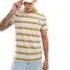 Fred Perry Stripe T-shirt In Peach And Orange For Men -Modish Men Wear 206692033 1 orange