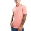 Fred Perry Twin Tipped Polo Shirt In Bright Pink For Men 1 Fred Perry Twin Tipped Polo Shirt In Bright Pink For Men -Modish Men Wear 206692377 1 pink
