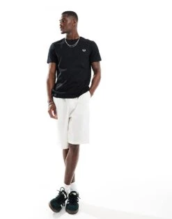 Fred Perry Rear Powder Laurel T-shirt In Black For Men -Modish Men Wear 206692539 3