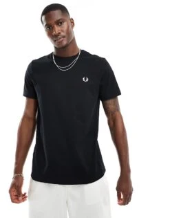Fred Perry Rear Powder Laurel T-shirt In Black For Men -Modish Men Wear 206692539 4