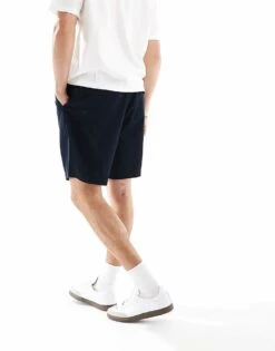 Fred Perry Wide Leg Woven Shorts In Navy For Men -Modish Men Wear 206812354 4