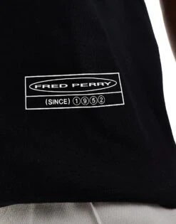 Fred Perry Oversized T-shirt In Black With Crowd Back Print For Men 10 Fred Perry Oversized T-shirt In Black With Crowd Back Print For Men -Modish Men Wear 207013111 4
