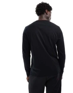 Fred Perry Twin Tipped Long Sleeve T-shirt In Black For Men -Modish Men Wear 207013176 4