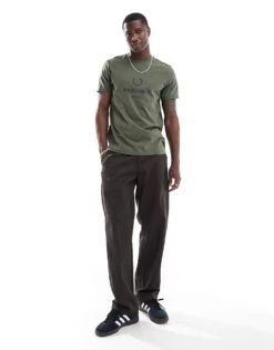 Fred Perry Graphic T-shirt In Khaki Green For Men 10 Fred Perry Graphic T-shirt In Khaki Green For Men -Modish Men Wear 207013192 4