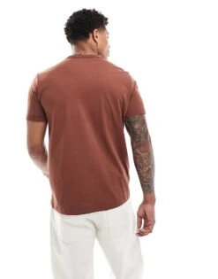 Fred Perry Ringer T-shirt In Clay Brown For Men -Modish Men Wear 207013240 3