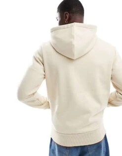 Fred Perry Half Zip Pullover Hoodie In Light Beige For Men -Modish Men Wear 207013303 3