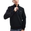 Fred Perry Half Zip Sweatshirt In Black For Men -Modish Men Wear 207013327 1 black