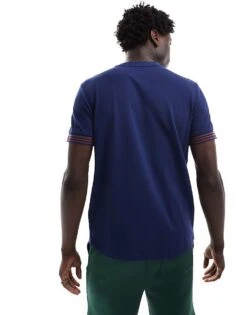 Fred Perry T-shirt In Navy With Contrast Cuff For Men -Modish Men Wear 207013335 4