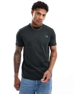 Fred Perry Ringer T-shirt In Forest Green For Men