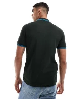 Fred Perry Twin Tipped Polo Shirt In Dark Green For Men -Modish Men Wear 207013423 4