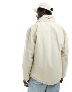 Fred Perry Patch Pocket Sports Jacket In Light Beige For Men -Modish Men Wear 207017057 3