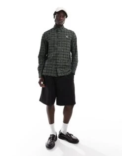Fred Perry Tartan Oxford Shirt In Green And Black For Men 11 Fred Perry Tartan Oxford Shirt In Green And Black For Men -Modish Men Wear 207017086 1 green 1