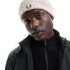 Fred Perry Unisex Waffle Knit Beanie In Off White For Unisex -Modish Men Wear 207017143 1 white