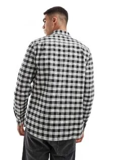 Fred Perry Tartan Oxford Shirt In Beige And Black For Men -Modish Men Wear 207017162 4