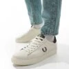Fred Perry Spencer Leather Trainers In Off White And Grey For Men -Modish Men Wear 207017191 1 white