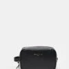 Fred Perry Leather Washbag In Black For Men