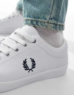 Fred Perry B7 Leather Trainers In White For Men -Modish Men Wear 207017273 4