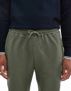 Fred Perry Co-ord Taped Track Joggers In Green With Contrast Trim For Men -Modish Men Wear 207017284 5