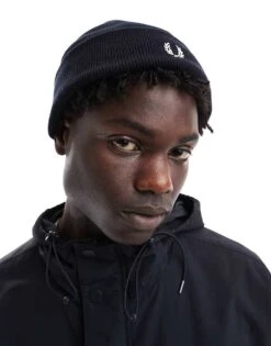 Fred Perry Classic Beanie In Navy For Men -Modish Men Wear 207017330 1 navy 1