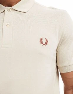Fred Perry Polo Shirt In Light Beige For Men -Modish Men Wear 207017600 4