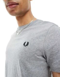 Fred Perry Crew Neck T-shirt In Grey For Men -Modish Men Wear 207223190 4