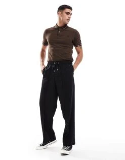 Fred Perry Twin Tipped Polo Shirt In Chocolate Brown For Men -Modish Men Wear 207457267 4